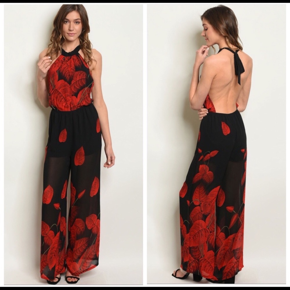 MUST GO! LAST ONE! Sz MED! Sleeveless Mock Neck Jumpsuit